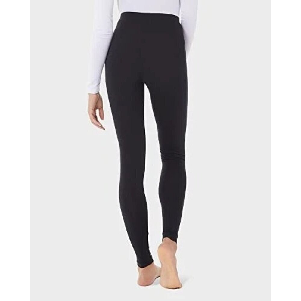 NWOT Felina Women's M/L High-Waist Black Leggings 2-Pack Polyester/Spandex - Picture 2 of 5